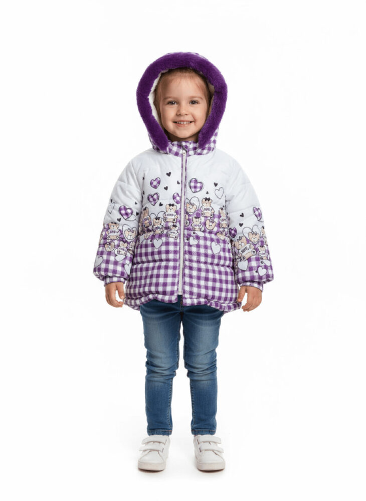 Kuschelige Kinderjacke mit Bärchenmotiv