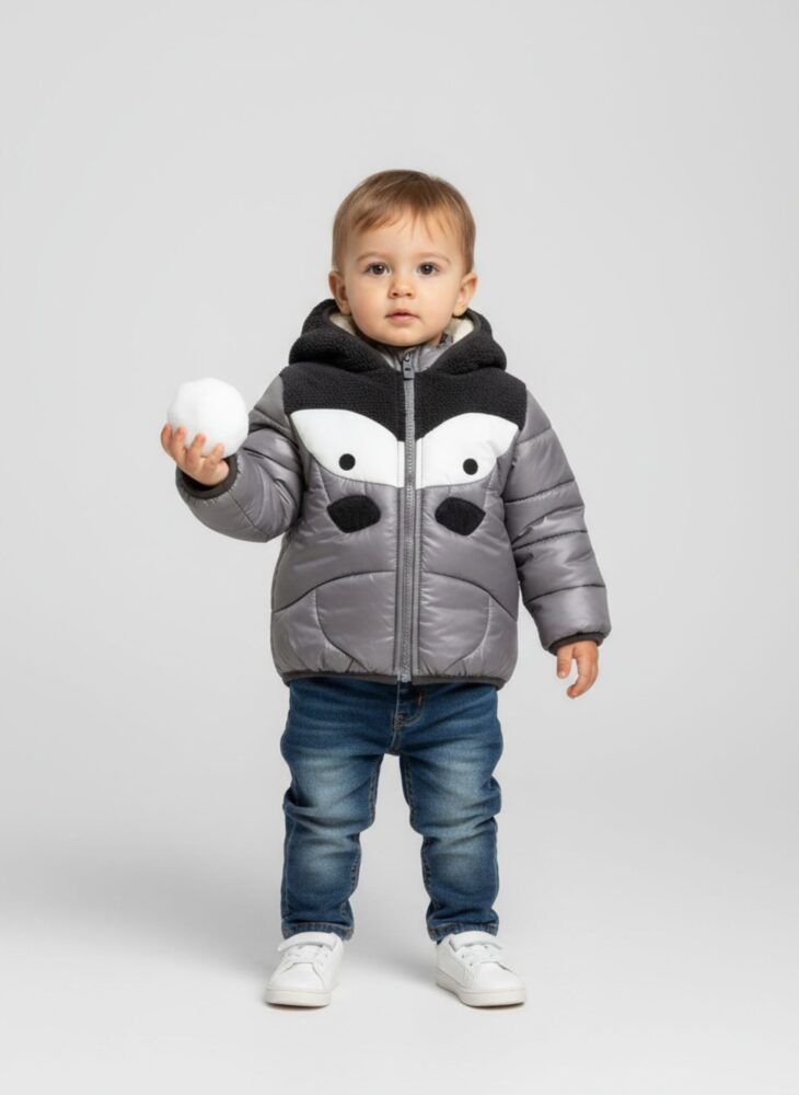 Kuschelige Winterjacke mit Tier-Design