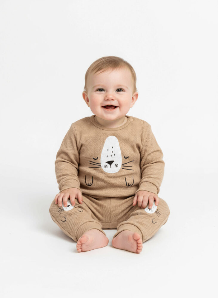 Niedliches Babyset mit Plüschmotiv
