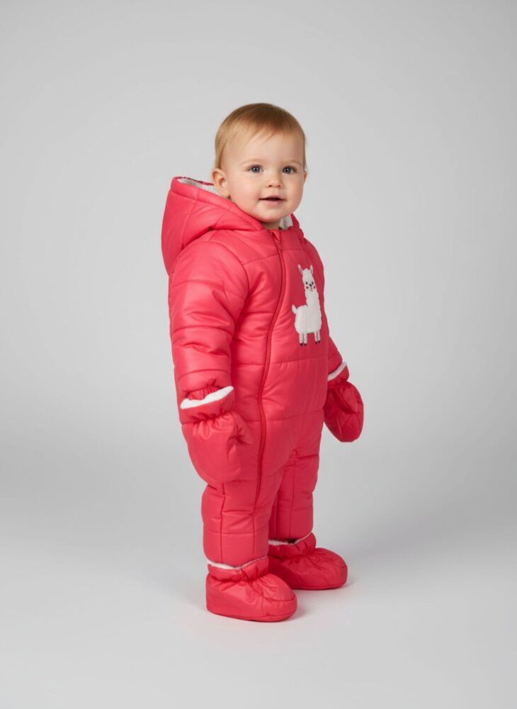 Winteroverall mit Alpaka-Motiv