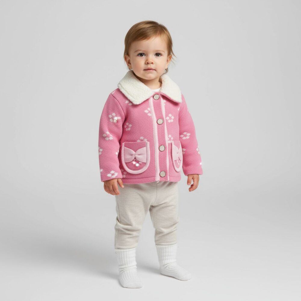 Gefütterte Baby Strickjacke