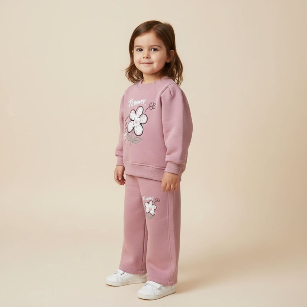 Zweiteiliger Fleece-Anzug „Flower Dream“