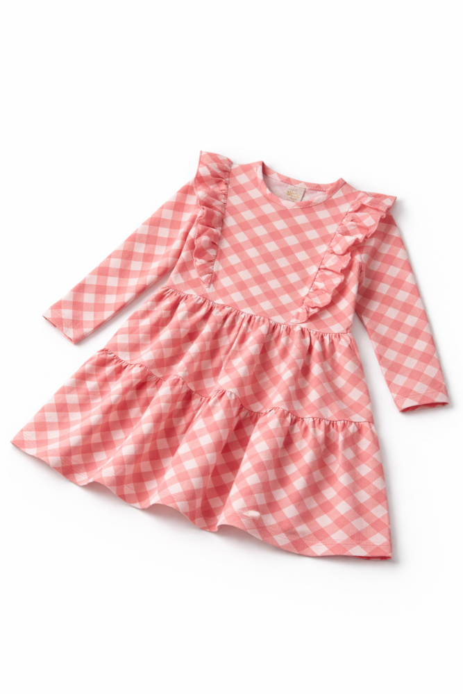 Mädchen Kleid „Vichy Ruffle“